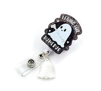 Halloween Ghost Badge Reel Retractable with ID Clip I Found This Humerus Funny Acrylic Badge Clip for Holiday Nurses Nursing Students Teachers Office