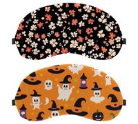Halloween Ghost Bat 2-Pack Light-Blocking Soft Breathable Eye Patch Sleeping Masks