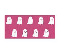 Halloween Ghost Bath Towels, 59 x 29 Inch Halloween Towels with Double Stitching, Cute Beach Towel, Super Absorbent, , Soft Pink Decoration for Picnic, Yoga, Bathroom, Halloween, Walls