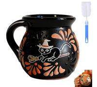 Halloween Ghost & Black Cat Mug, Cute Cat Design Coffee Mugs with a Pumpkin, Autumn Vibes Seasonal Christmas Festive Home Decor for Coffee Lovers and Collectors Fall Gathering(B)
