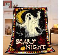 Halloween Ghost Blanket Gothic Horror Scary Fleece Throw Blanket Super Soft Warm Cozy Fuzzy Plush Dark Spooky Blanket Gifts for Girls Boys Kids Halloween Decor 40"X50"