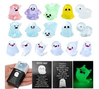 Halloween Ghost Blind Box,Glow in The Dark Cute Mini Resin Ghosts,Halloween Mystery Box Collectible Surprise Toys Gifts,Desk Bookshelf Halloween Party Decor