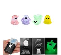 Halloween Ghost Blind Box,Glow in The Dark Cute Mini Resin Ghosts,Halloween Mystery Box Collectible Surprise Toys Gifts,Desk Bookshelf Halloween Party Decor