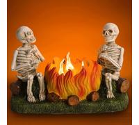 Halloween Ghost Bonfire Night Light, 3D Electric Antique Flame Decoration, Halloween Interior Decoration(Skull lamp)