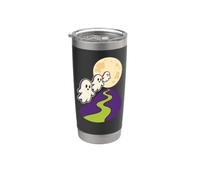Halloween Ghost Boo Three Ghosts Full Moon Cute Graphic Stainless Steel Insulated Tumbler