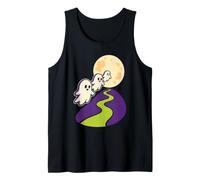 Halloween Ghost Boo Three Ghosts Full Moon Cute Graphic Tank Top