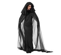 Halloween Ghost Bride Costume Witch Wizard Cosstumes Zombies Brides Graveyard Costume Vampire Outfit Adult Fancy Dress Black Long Cape Horror Performing Costumes Halloween Cosplay Accessories