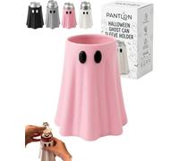 Halloween Ghost Can Sleeve，Drink Holder | Halloween Ghost Holder With Straw Hole ，Replaceable Desktop Decor Gift
