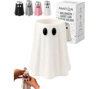 Halloween Ghost Can Sleeve，Drink Holder | Halloween Ghost Holder With Straw Hole ，Replaceable Desktop Decor Gift