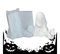 Halloween Ghost Candle Mold - 3D Silicone Mold Set | Creative Wax Soap Resin Molding Tool, Reusable Cute Craft Mold for Halloween Decoration, Candles, Chocolates, Home Art Projects and