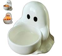 Halloween Ghost Candlestick Holders, Cute Ghost Tea Light Candle Holders and Candy Dish, Scented Tealight Candle Holder for Creative Desktop Ornaments, Home Decor Gift (2pcs)