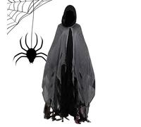 Halloween Ghost Cape, Adult Halloween Costume Man Ghost,Adults Hooded Witch Cape For Women Masquerade | Horror Festival Role Playing Hooded Cloak For Haunted House Cosplay Game