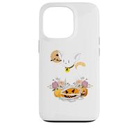 Halloween Ghost Cat with Scary Pumpkin Floral for Cats Lover Case for iPhone 13 Pro