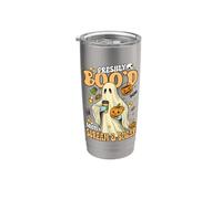Halloween Ghost Coffee Lover Freshly Bood Scream Sugar Funny Stainless Steel Insulated Tumbler