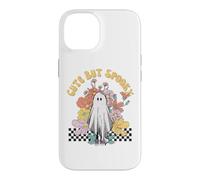 HALLOWEEN GHOST COSTUME CUTE BUT SPOOKY LITTLE FLORAL CHECK Case for iPhone 14
