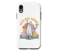 HALLOWEEN GHOST COSTUME CUTE BUT SPOOKY LITTLE FLORAL CHECK Case for iPhone XR