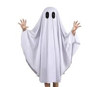 Halloween Ghost Costume, Kids White Ghost Face Cloak Baby Spooky Cape Halloween Cosplay Costume for 1-9 Years Old Kids (XL(102cm))