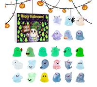 Halloween Ghost Count Down Calendar | 24-Day Countdown Calendar with Miniature Ghosts | Cute Glow-in-The-Dark Sculpture for Family Teens Adults Couples