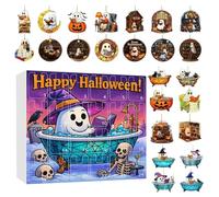 Halloween Ghost Countdown Calendar | 24 Day Reading Ghost Advent Decoration | 2D Acrylic Halloween Decor for Holiday Fireplace Tree Display Home Indoor