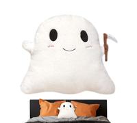 Halloween Ghost Cushion - Modern Sweet Cuddly Ghost | 30 cm Cushion Cover for Living Room Bedroom Balcony Flat Student Room Sofa Chair Autumn Holiday Decoration