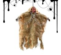 Halloween Ghost Decor, Chain Ghosts Ornament, Outdoor Decoration with Spooky Hanging Design, Easy to Dangle Anywhere, Scary Accent for Garden, Haunted House, Home, Multicolor