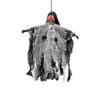 Halloween Ghost Decor, Chain Ghosts Ornament, Outdoor Decoration with Spooky Hanging Design, Easy to Dangle Anywhere, Scary Accent for Garden, Haunted House, Home, Multicolor