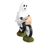 Halloween Ghost Decor | Ghost Riding a Bike Halloween Figurine,Resin Spooky Sculpture Holiday Home Decoration for Desktop Tabletop Bedroom Dining Tables Centerpiece Entryway Cabinets
