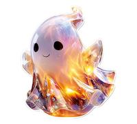 Halloween Ghost Decoration, 2D Acrylic Hanging Ghost Pendant, Cute Spooky Ghosts Window Hanging Ornaments for Halloween, Car, Garden, Balcony Decor (D)
