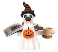 Halloween Ghost Decoration - Room Decoration Ghost Animals Cute Figures | Ghosts Dogs And Cats Holding Pumpkins | Spooky Statue Home Decor For The