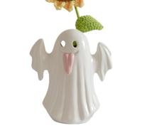 Halloween Ghost Decorations - Ghost Small Vase Cute Figurines Desktop Decor | Table Centerpieces Floral Arrangements for Holiday Indoor Living Room Hotel Party Shelf Dorm Desktop