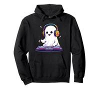 Halloween Ghost DJ EDM Music Party Spooky Season Boo Rave Pullover Hoodie