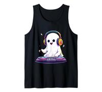 Halloween Ghost DJ EDM Music Party Spooky Season Boo Rave Tank Top