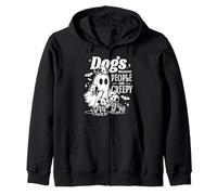 Halloween Ghost Dogs Because People Are Creepy Zip Hoodie