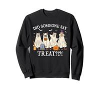 Halloween Ghost Dogs Did Someone Say Treat Ghost Dog Boo Sweatshirt