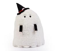 Halloween Ghost Door Stops - Spooky & Cute Door Holders, Ghost with Witch Hat or Happy Halloween or Pumpkin, Festive Home Decor (Gary The Ghost (Witch))