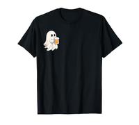 Halloween Ghost Drink Funny Lazy Costume Party Dad Men Women T-Shirt