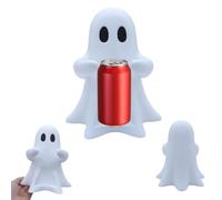 Halloween Ghost Drink Holder Statue Funny Halloween Ghost Beverage Stand Can Ruck Spooky Beverage Holder Figurine for Home Office Desk Display, Halloween Party Decor