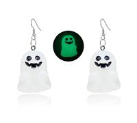 Halloween Ghost Earrings for Women Cute Cartoon Ghost Glow in the Dark Earrings Ghost Drop Dangle Earring Party Prom Cosplay Halloween Jewelry, Acrylic, No Gemstone