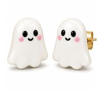 Halloween Ghost Earrings for Women Glow in the Dark Stud Earrings, M, Zinc, No Gemstone