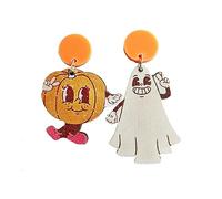 Halloween Ghost Earrings For Women Gothic Ghost Hanging EarringsCreative Acrylic Asymmetric Earrings Cosplay Halloween Party Jewelry Accessories, Metal, No Gemstone