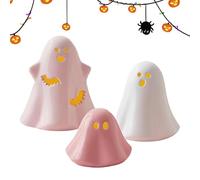 Halloween Ghost Figures | Halloween Ghost Statue with Light - Seasonal Scene Props Resin Ornaments for Desk Shelf Mantel Porch Windowsill Haunted House