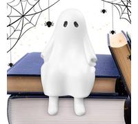 Halloween Ghost Figures - Halloween Resin Ghost Statue | Sitting White Color Ornaments for Mantel Shelf Fireplace Windowsill Porch Haunted House