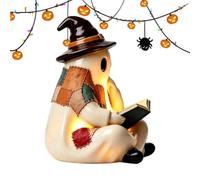 Halloween Ghost Figurine Resin Rustic Farmhouse Mantel Fireplace Cute Light