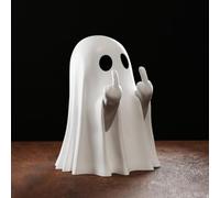 Halloween Ghost Figurine - Spooky Resin Middle Finger Statue,Cute Finger Ghost Decor for Halloween Decorations,Ideal for Halloween Kitchen Decor and Vintage Theme
