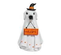 Halloween Ghost Figurines, Spooky Resin Animal Statue, 2-Pack Creepy Decorative Ornaments for Table Centerpieces, Mantel Displays, Haunted House Walkway Porch Patio Window Camping Halloween Setup