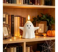 Halloween Ghost Flameless Candles, Spooky Cute Ghost Figural Candles