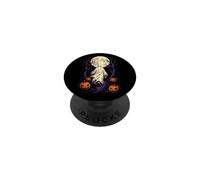 Halloween Ghost Full Moon Phases Night Woods Vintage PopSockets Adhesive PopGrip