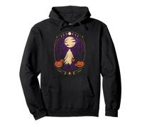Halloween Ghost Full Moon Phases Night Woods Vintage Pullover Hoodie