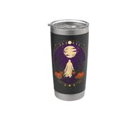 Halloween Ghost Full Moon Phases Night Woods Vintage Stainless Steel Insulated Tumbler