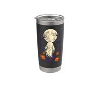 Halloween Ghost Full Moon Phases Night Woods Vintage Stainless Steel Insulated Tumbler